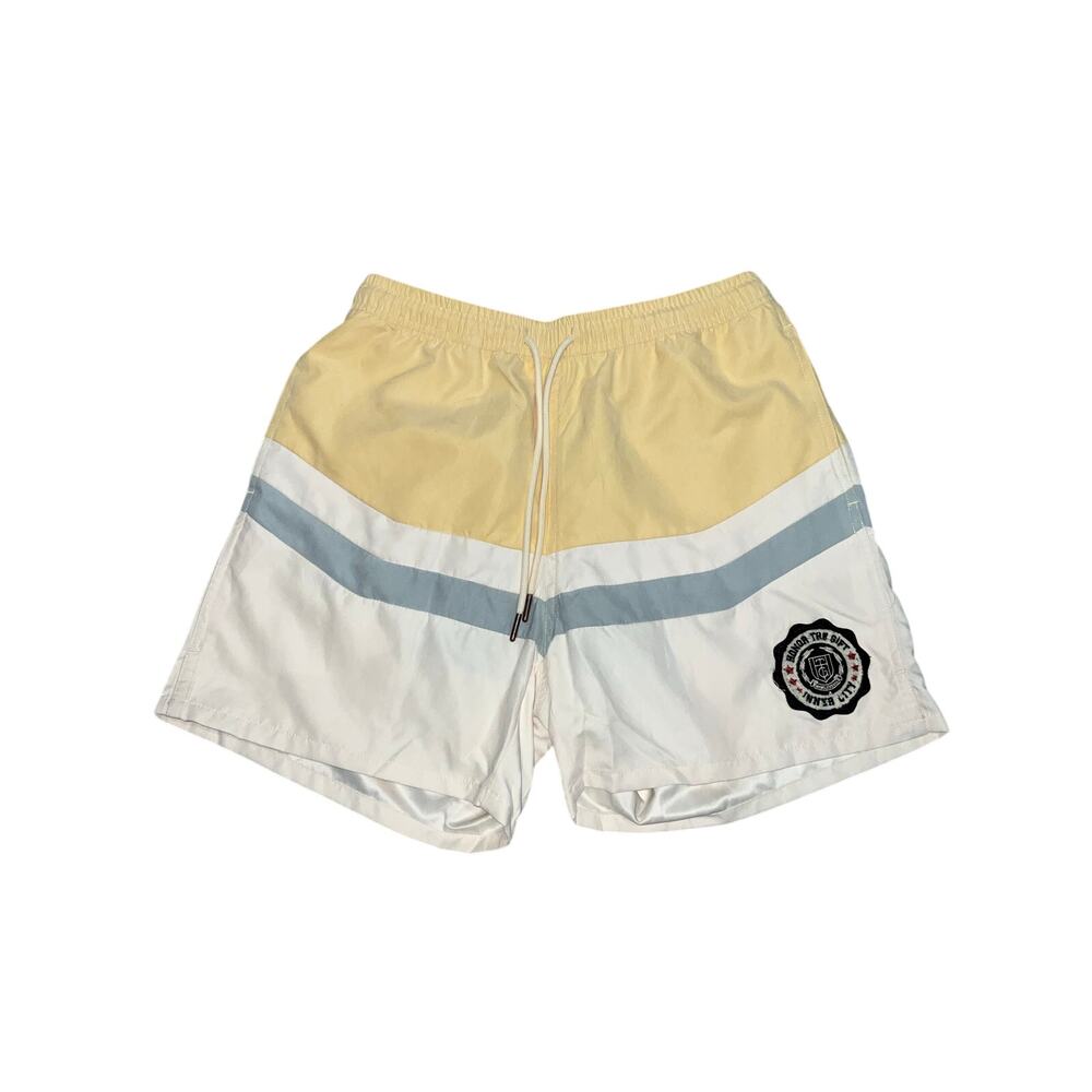 Honor The Gift Brushed Yellow/Beige Bone Track Shorts Size S/L NWT